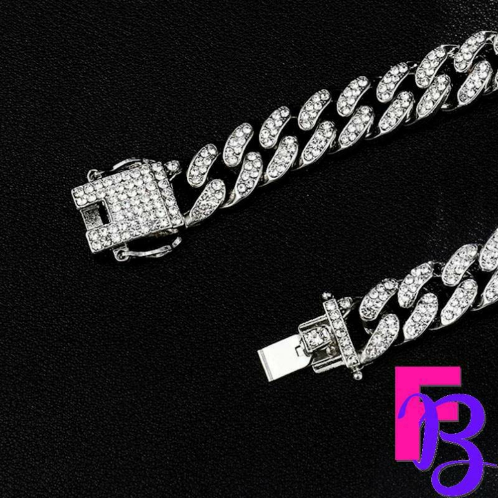 *NEW!* 13MM Iced White Gold Cuban Chain - Picture 6 of 17